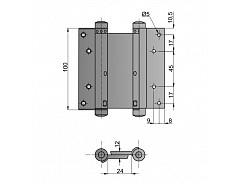 Pružinový závěs 30/100 Ni max 22kg/1pár/700mm š.