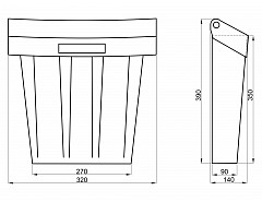 Poštovní schránka 41.107.15 PH stojatá ŠEDÁ