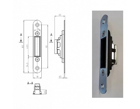 Hobes K040 protiplech k magnetickému zámku