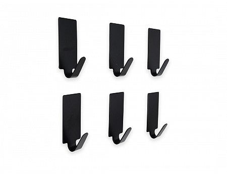 Věšák samolepící ČERNÝ MAT 15x35mm bal. 6ks ESO