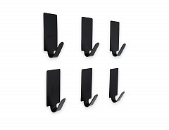 Věšák samolepící ČERNÝ MAT 15x35mm bal. 6ks ESO