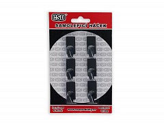 Věšák samolepící ČERNÝ MAT 15x35mm bal. 6ks ESO
