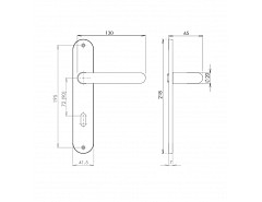Dveřní kování HOLAR STANDART 90/OK - ČERNÁ blistr S01