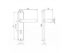 Dveřní kování HOLAR KLASIK 72/FAB - ČERNÁ blistr K02