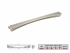 VANDA 160/198 úchytka Ni-broušený
