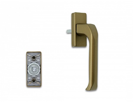 Klika okenní hliníková 7/35 BRONZ F4