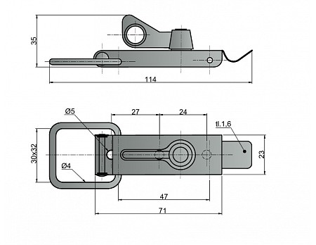 15029 uzávěr bednový s obrtlíkem Žlutý zinek