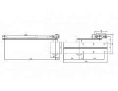 Zavírač DC 120 ČERNÝ (80kg) s aretačním ramínkem