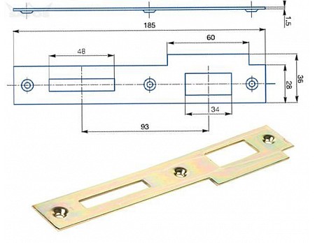 Protiplech Žlutý zinek 2/2 ''L'' (50ks)