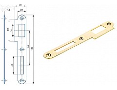 Protiplech K 180 BZn ''P'' 2/2 rovný oblý