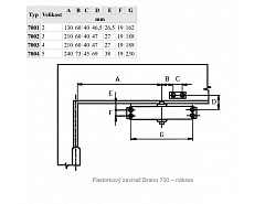 Zavírač  7002/vel.3 45-75kg stříbrný