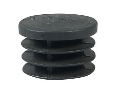 Ucpávka plastová kulatá-plochá  černá 60mm