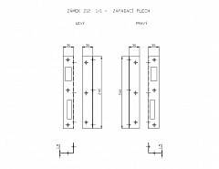 Protiplech vratový zámek 1/1 ''P'' (Zlatník)
