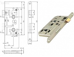 Zámek WC K 135.8 BZn P-L 72/80