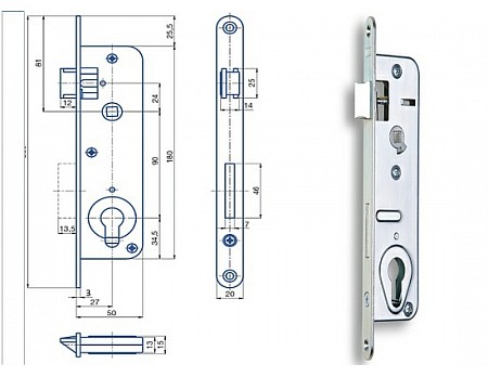 Zámek G 223 90/50 "P"