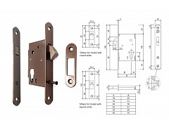 Zámek AGB s hákem+trn dorn 50mm,čelo 22mm B007025022 bronz