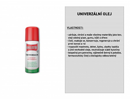 Univerzální olej 50 ml sprej, BALLISTOL 21476 (21450) AKCE na 015832