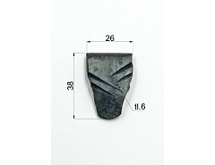 Klínek kovaný široký "S" (č.4)