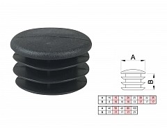 Ucpávka plastová kulatá plotová černá 40mm
