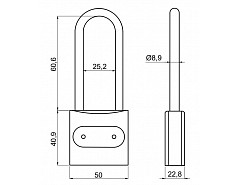Fe12-50mm LS 9/62 SU visací zámek FORMAN 3kl.(026016)