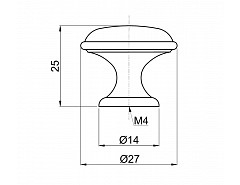 OLIN knopek STARÁ MOZAZ/POPRASKANÁ keramika