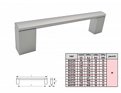 PORTA úchytka Al 432/442 mm