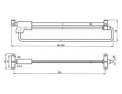 Výsuvný věšák 300mm Ni průměr 6mm