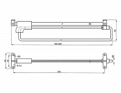 Výsuvný věšák 400mm Ni průměr 6mm