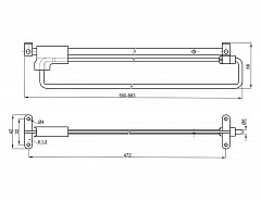 Výsuvný věšák 500mm Ni průměr 6mm