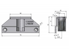 Držák závěsu M10x1 LOMENÝ nosn.50kg/1ks 98070000