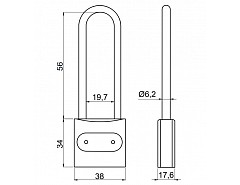 Fe12-38mm LS 6,3/57 SU visací zámek FORMAN 3kl.(026055)