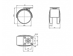 Kolečko ROL-N 50-kovová plotýnka