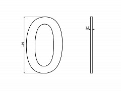 Číslice "2" 100mm samolepící NEREZ