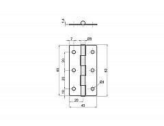 Závěs KZ 60x40x1,5mm NEREZ