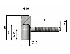 Závěs dveřní 80/12/M8/50 VD Bzn č.96740530
