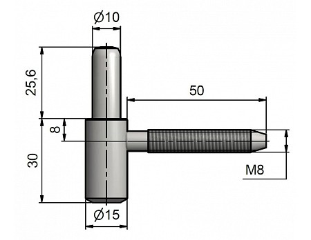 Závěs dveřní 60/10 SD M8x50 modrý Zn 96940530