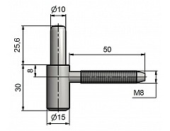 Závěs dveřní 60/10 SD M8x50 modrý Zn 96940530