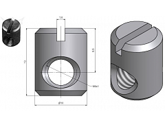 Válečková matice M6-10x13/8,5 č.8680000A (005935)