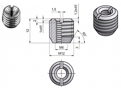Závrtná matice M6/12x12 Al 80520000