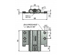 Vložka závěsu 22/7-5,8 DZ 9819053A
