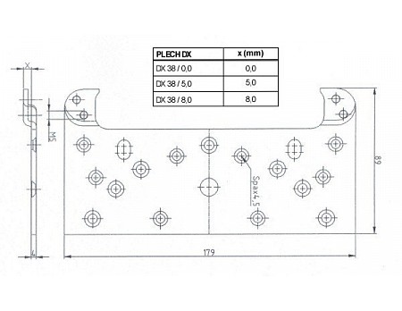 Plech DX 1-38/8,0 bez PÚ Z11 39161 (obložky)
