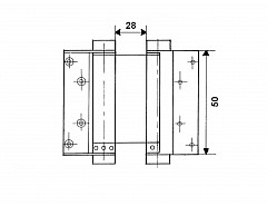 Pružinový závěs 28/50 Pzn F105028Z max 10kg/1pár/600mm š.