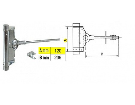 Pružinový zavírač dveřní 60kg F1-91/3