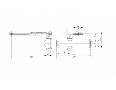 Zavírač DC 120 BC STŘÍBRNÝ (80kg) s ramínkem