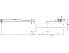 Zavírač DC 140 STŘÍBRNÝ (100kg) s ramínkem PP