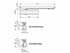 OTS 430 těleso bez ramínka EV1 K-17983-00-0-1 stříbrné
