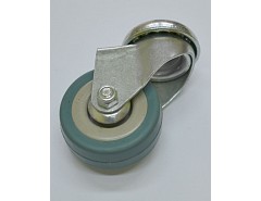 Kolečko 50x16 otočné/otvor pro šroub M10, šedá guma 27 kg