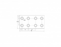 Spojovací plech dvojitý 60x30x2 mm BZn