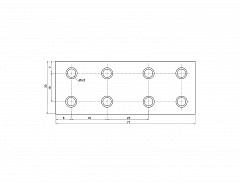 Spojovací plech dvojitý 80x30x2 mm BZn