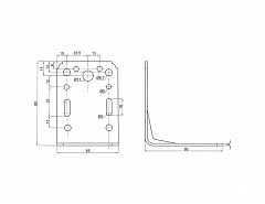 Úhelník s prolisem ZK-90x90x65/2mm BZn